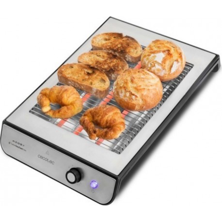Cecotec Grille-pain horizontal cecotec turbo easytoast basic acier, 900 w