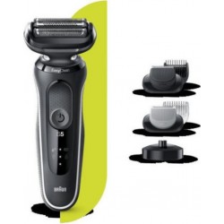 Braun series&nbsp;5 50-w4650cs tondeuse barbe - 3 sabots - station de charge - technologie wet&dry - autonomie 50min BRA4210201242086