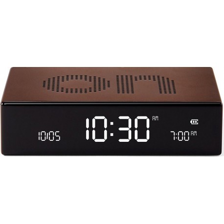 Lexon Réveil Flip Premium Rechargeable Bronze