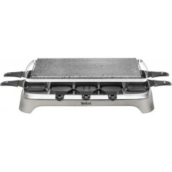 Tefal Raclette 10 personnes Inox Design PR 457 B 12 PR457B12 Noir Gris Inox
